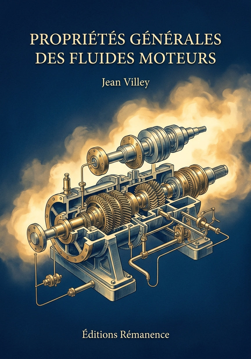Livre Propriétés générales des fluides moteurs par Jean Villey - Couverture - Editions Remanence