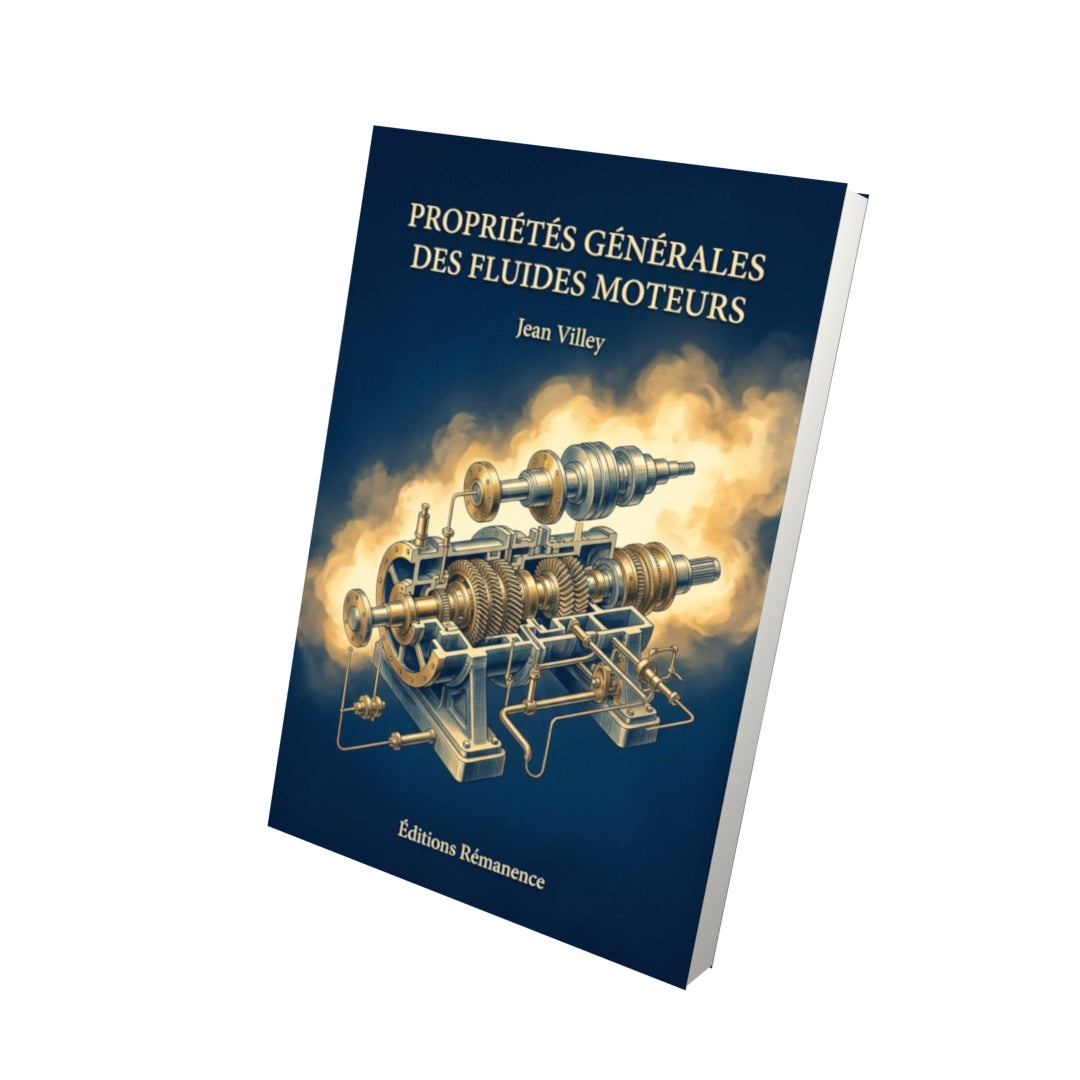 Livre Propriétés générales des fluides moteurs par Jean Villey - Vue 3D - Editions Remanence