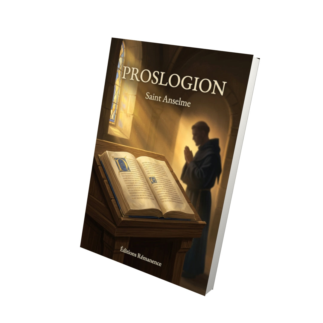 Livre Proslogion - Saint Anselme - Vue 3D - Editions Remanence
