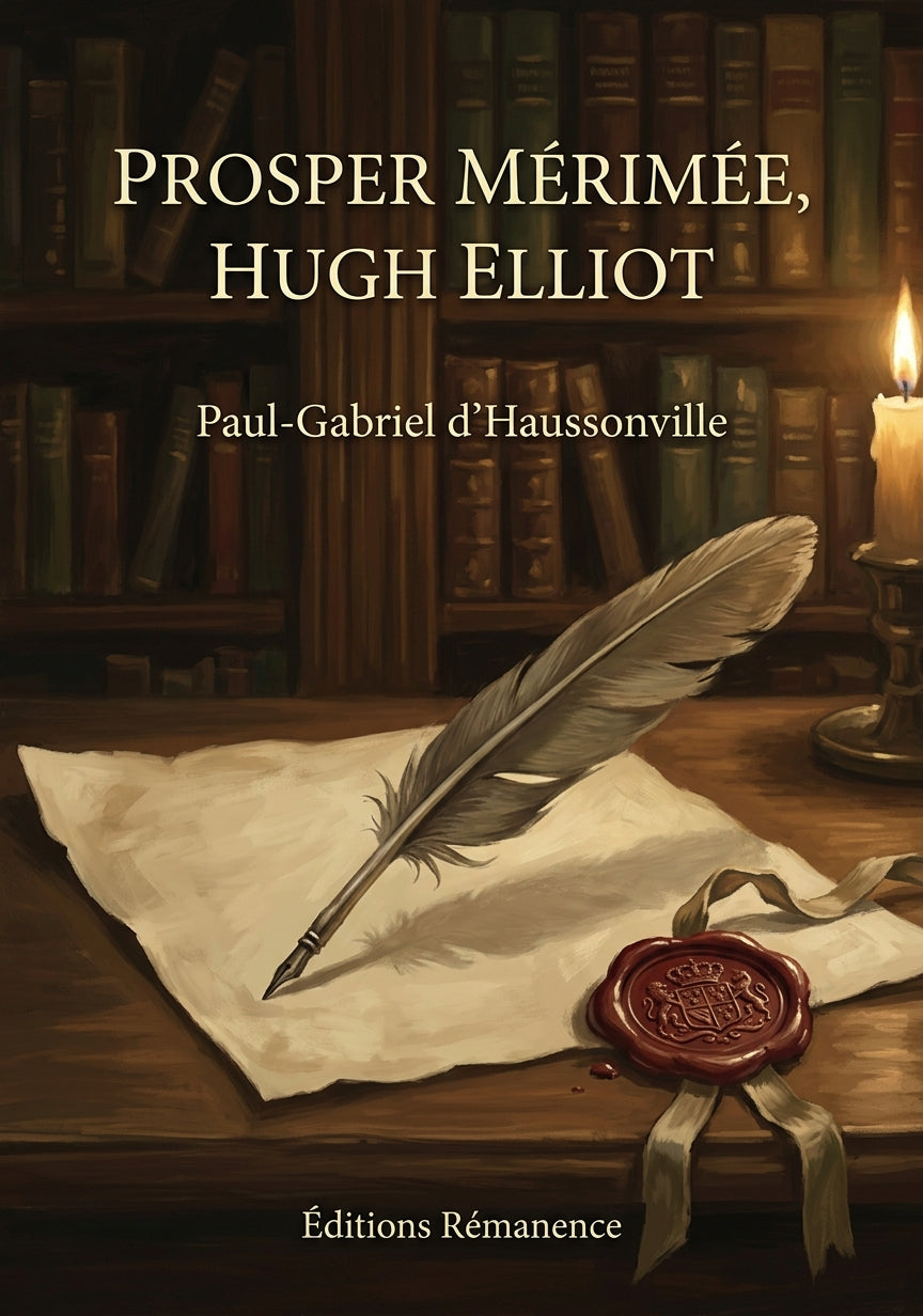 Livre Prosper Mérimée, Hugh Elliot par Paul-Gabriel d’Haussonville - Couverture - Editions Remanence