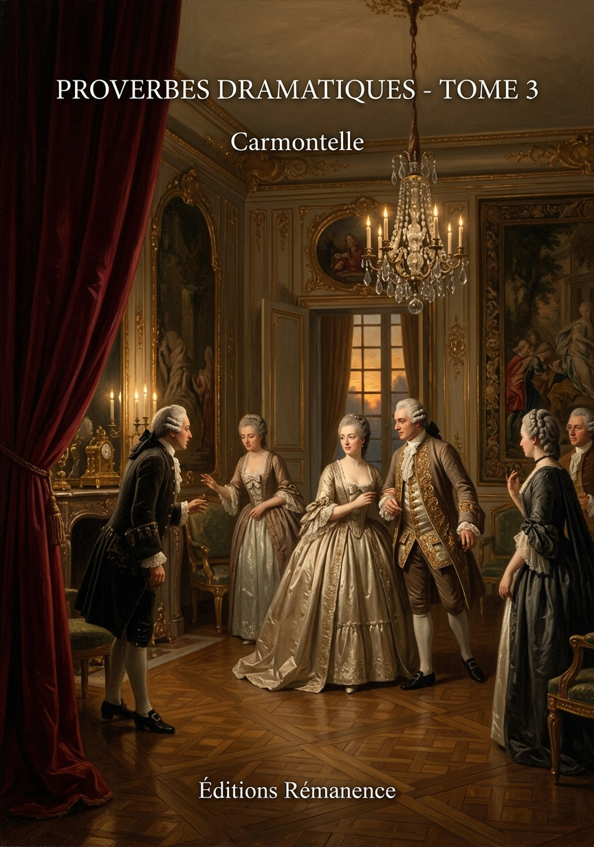 Livre Proverbes dramatiques - Tome 3 par Carmontelle - Couverture - Editions Remanence