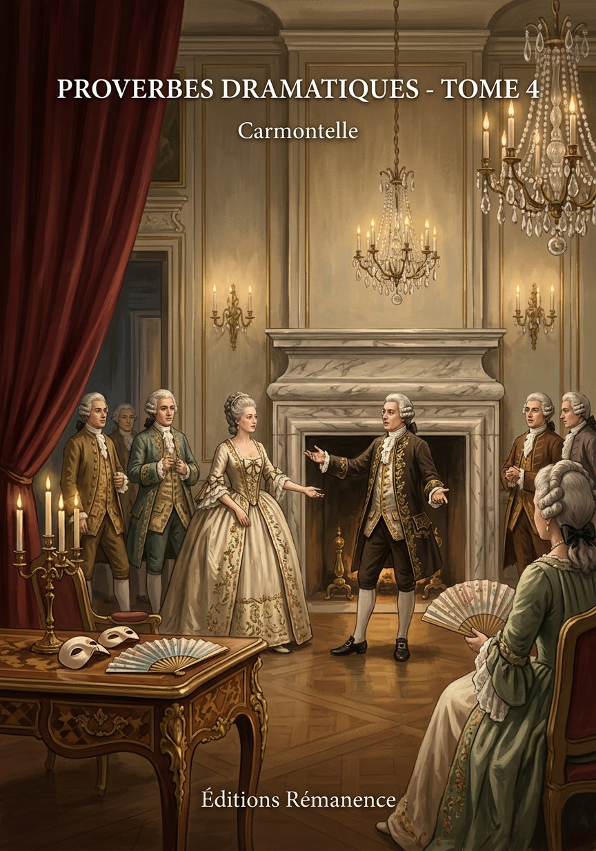 Livre Proverbes dramatiques - Tome 4 par Carmontelle - Couverture - Editions Remanence