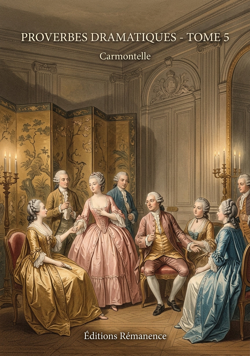 Livre Proverbes dramatiques - Tome 5 par Carmontelle - Couverture - Editions Remanence