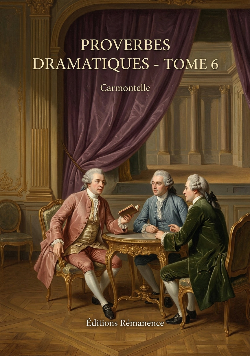 Livre Proverbes dramatiques - Tome 6 par Carmontelle - Couverture - Editions Remanence
