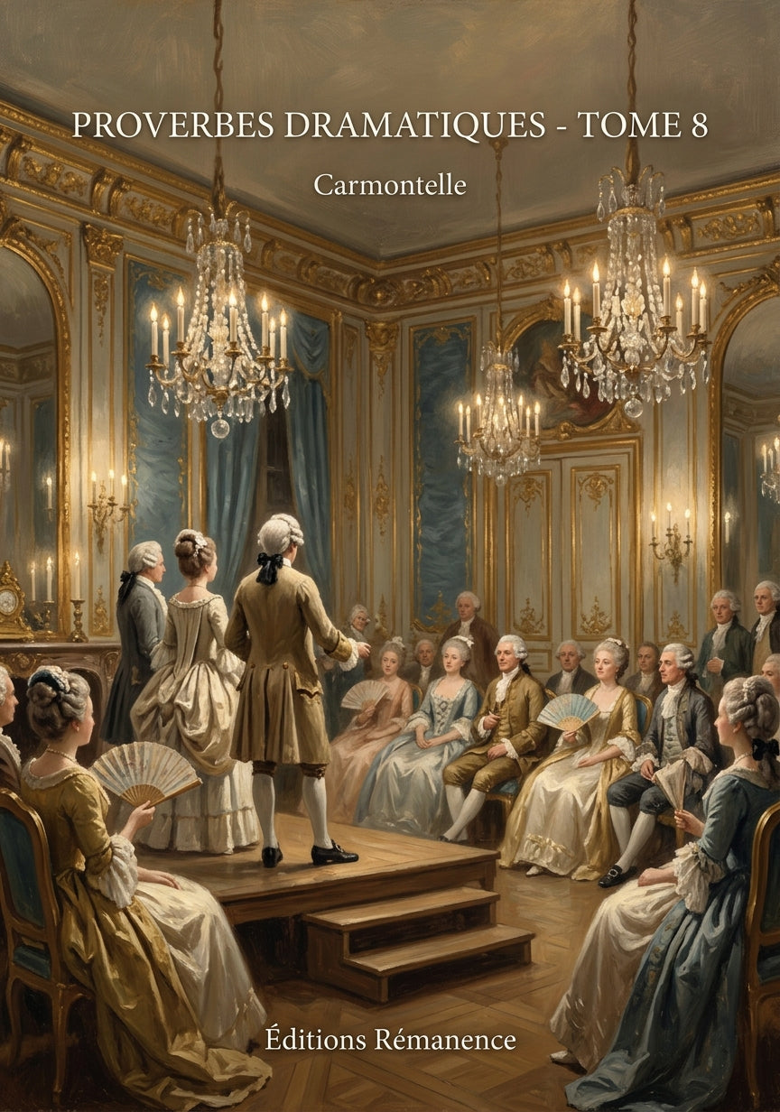 Livre Proverbes dramatiques - Tome 8 par Carmontelle - Couverture - Editions Remanence