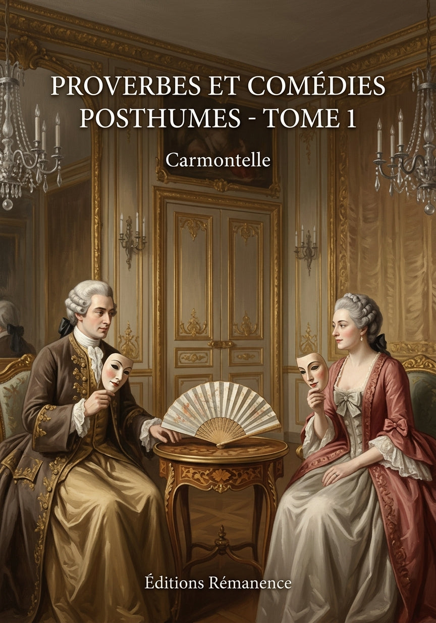 Livre Proverbes et Comédies posthumes - Tome 1 par Carmontelle - Couverture - Editions Remanence