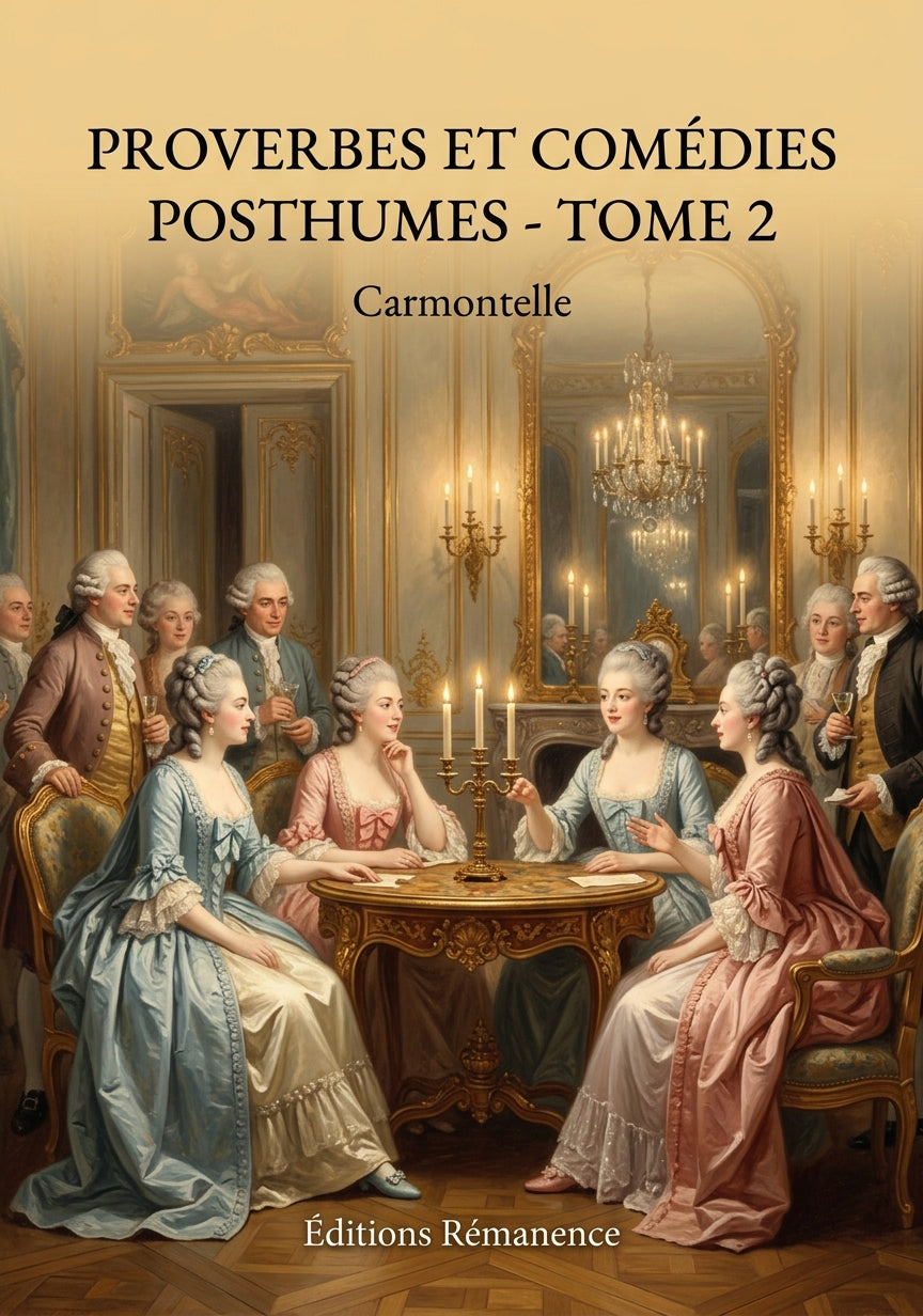 Livre Proverbes et Comédies posthumes - Tome 2 par Carmontelle - Couverture - Editions Remanence