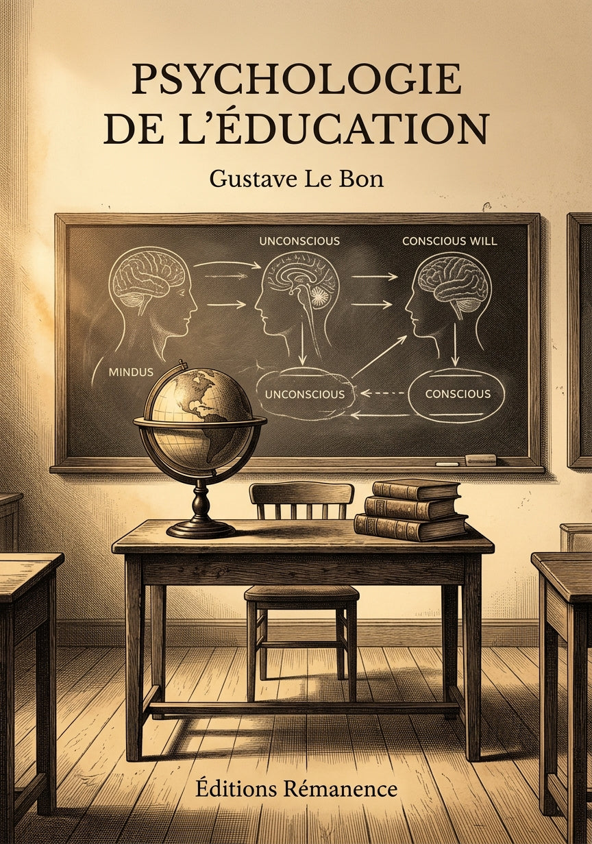 Livre Psychologie de l’Éducation par Gustave Le Bon - Couverture - Editions Remanence