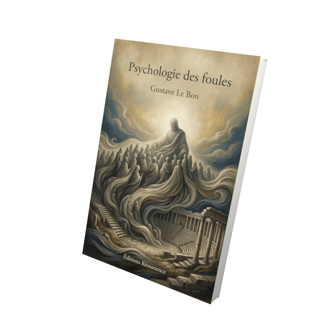 Livre Psychologie des foules – Gustave Le Bon - Vue 3D - Editions Remanence