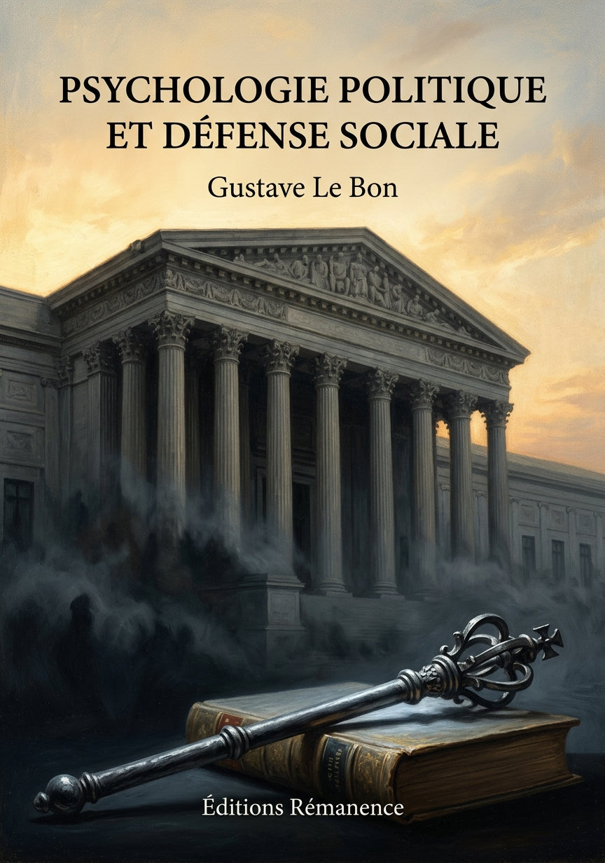Livre Psychologie politique et défense sociale par Gustave Le Bon - Couverture - Editions Remanence