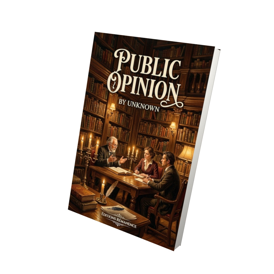 Livre Public Opinion - Vue 3D - Editions Remanence