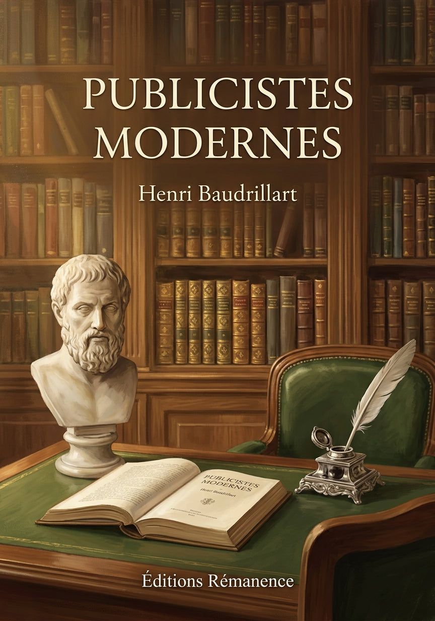Livre Publicistes modernes par Henri Baudrillart - Couverture - Editions Remanence