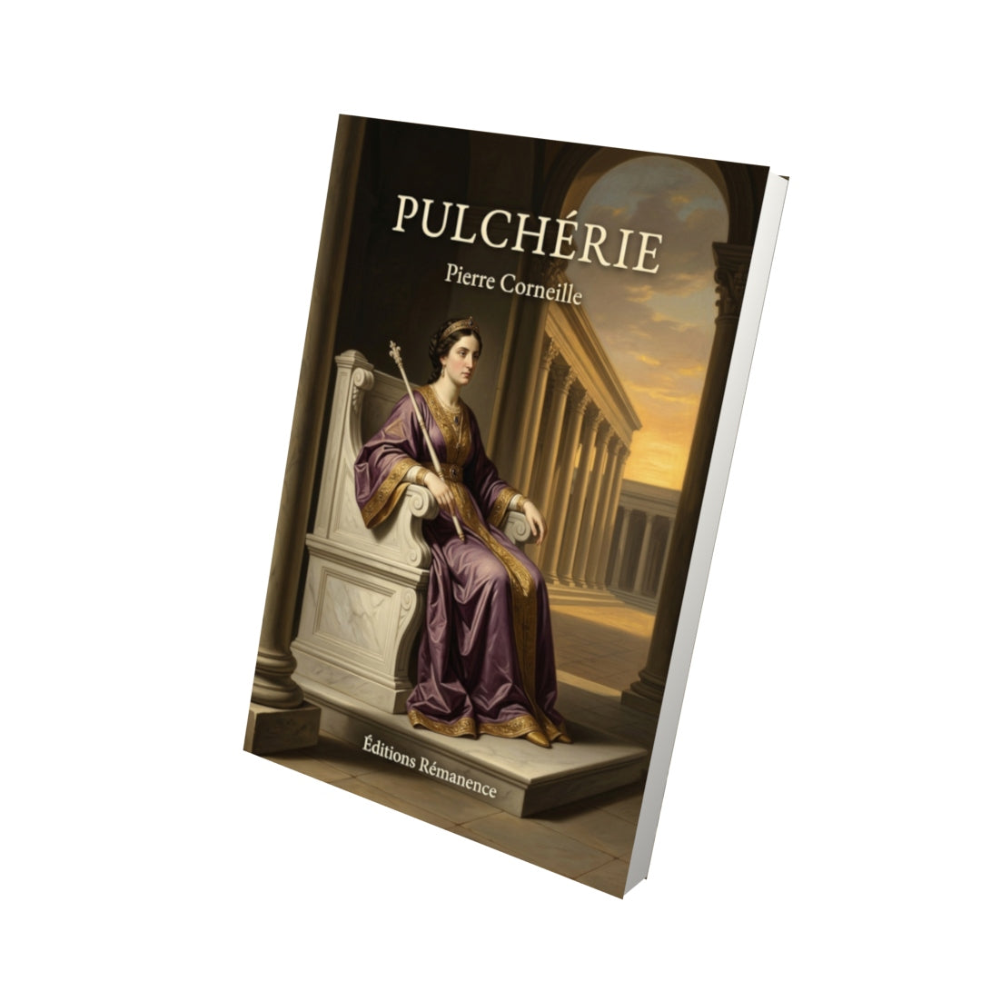 Livre Pulchérie par Pierre Corneille - Vue 3D - Editions Remanence