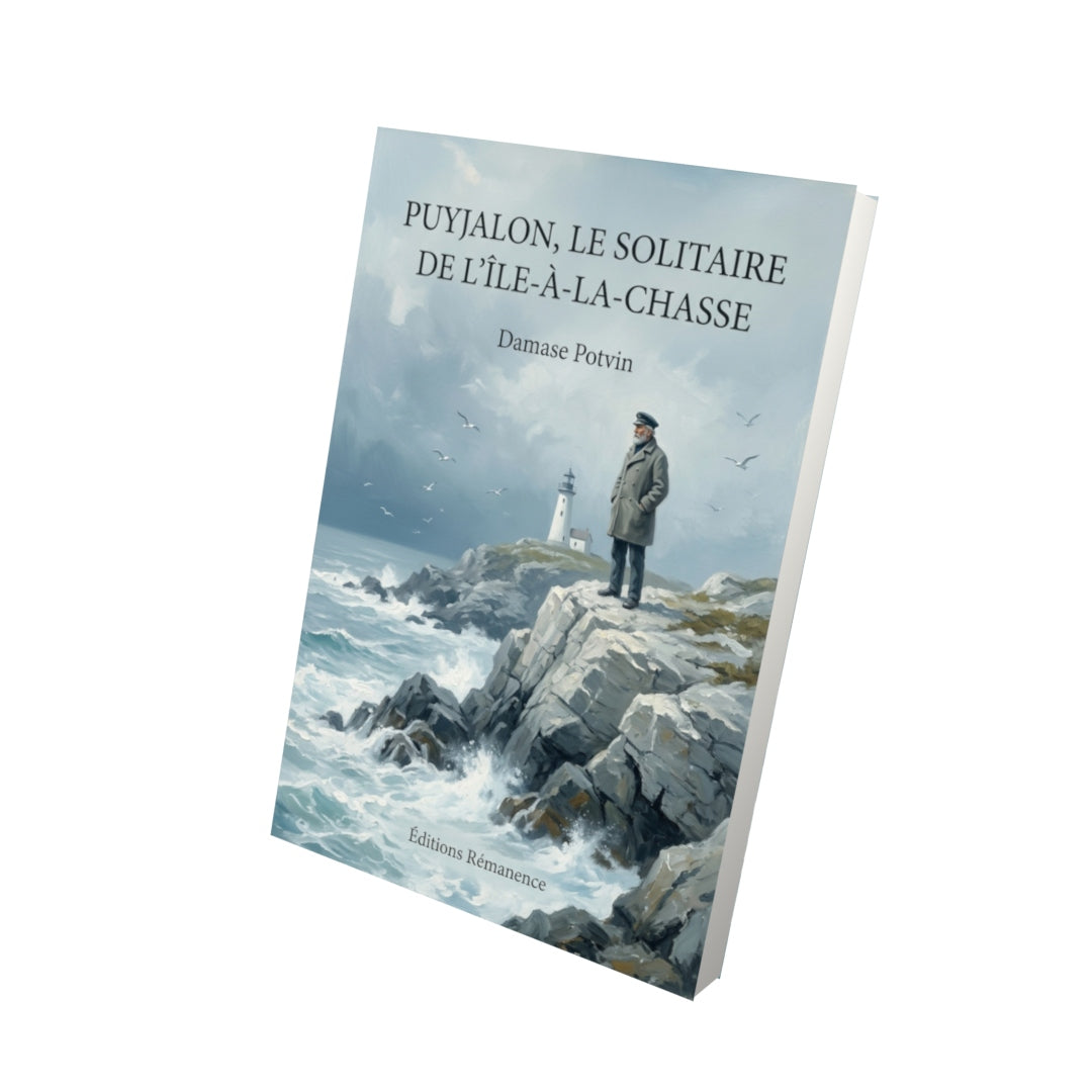 Livre Puyjalon, le solitaire de l’Île-à-la-Chasse par Damase Potvin - Vue 3D - Editions Remanence