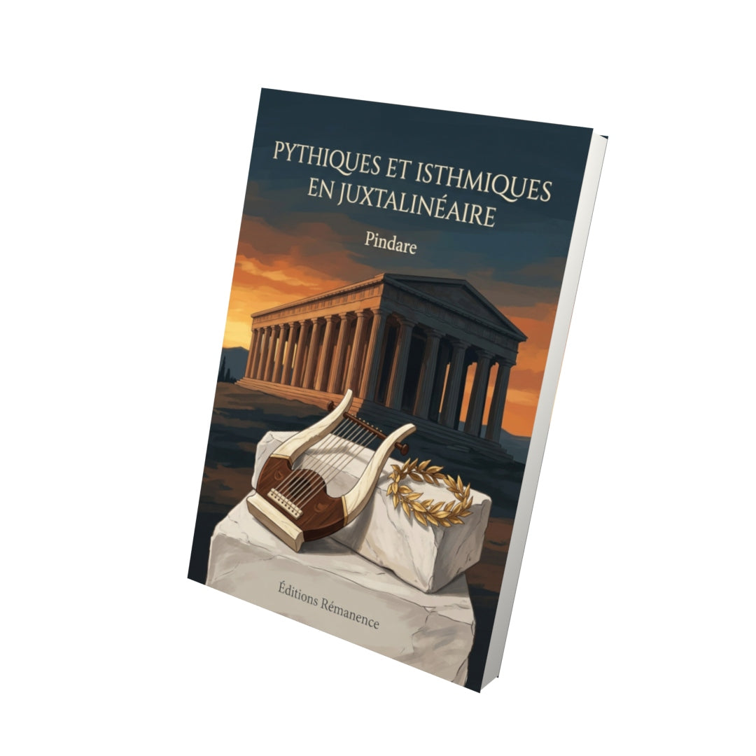 Livre Pythiques et Isthmiques en juxtalinéaire par Pindare - Vue 3D - Editions Remanence