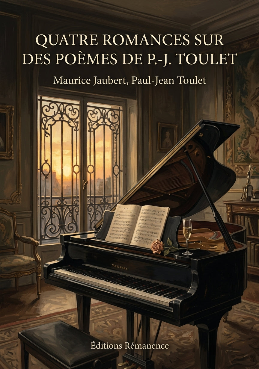 Livre Quatre Romances sur des poèmes de P.-J. Toulet par Maurice Jaubert, Paul-Jean Toulet - Couverture - Editions Remanence