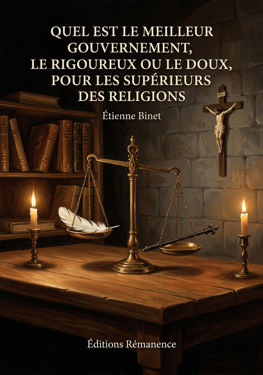 Livre Quel est le meilleur gouvernement, le rigoureux ou Le doux, pour les supérieurs des religions par Étienne Binet - Couverture - Editions Remanence