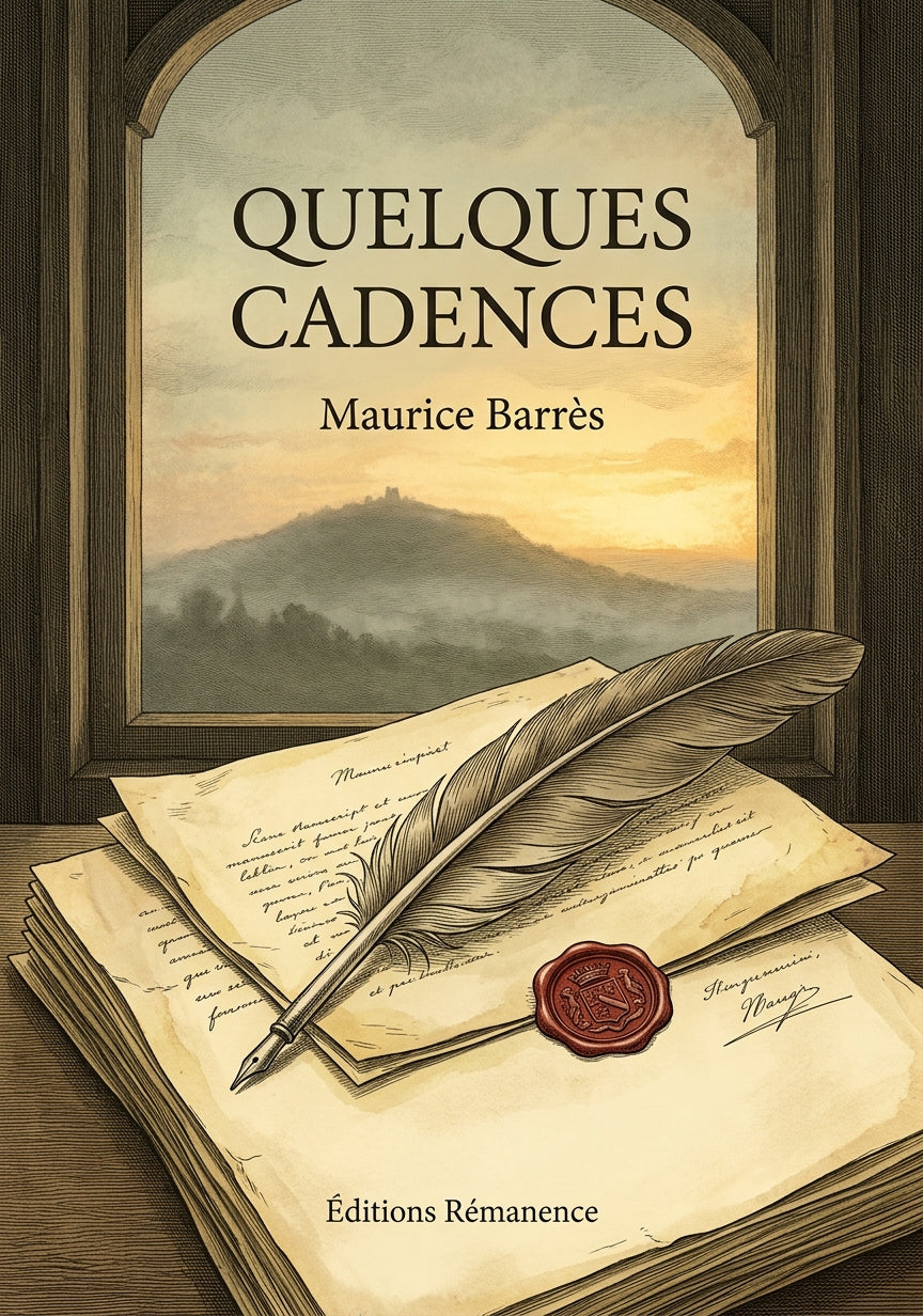 Livre Quelques cadences par Maurice Barrès - Couverture - Editions Remanence
