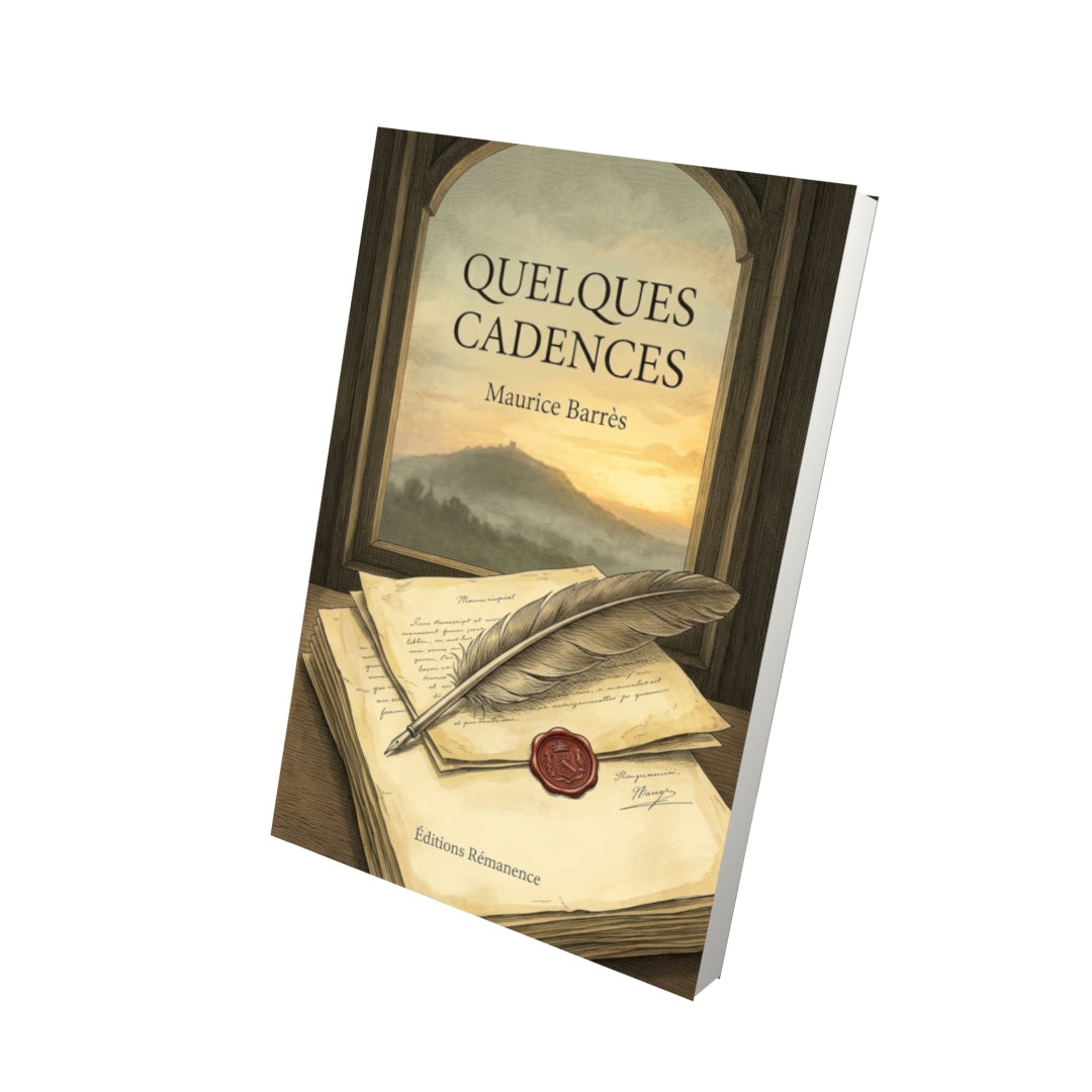 Livre Quelques cadences par Maurice Barrès - Vue 3D - Editions Remanence
