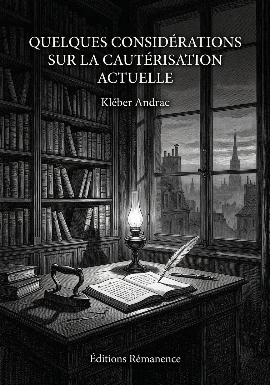 Livre Quelques considérations sur la cautérisation actuelle par Kléber Andrac - Couverture - Editions Remanence