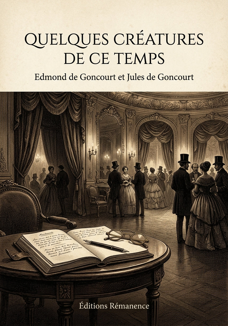 Livre Quelques créatures de ce temps par Edmond de Goncourt et Jules de Goncourt - Couverture - Editions Remanence