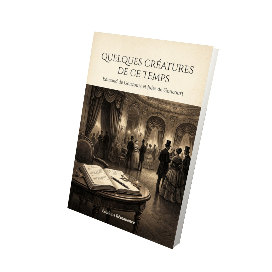 Livre Quelques créatures de ce temps par Edmond de Goncourt et Jules de Goncourt - Vue 3D - Editions Remanence