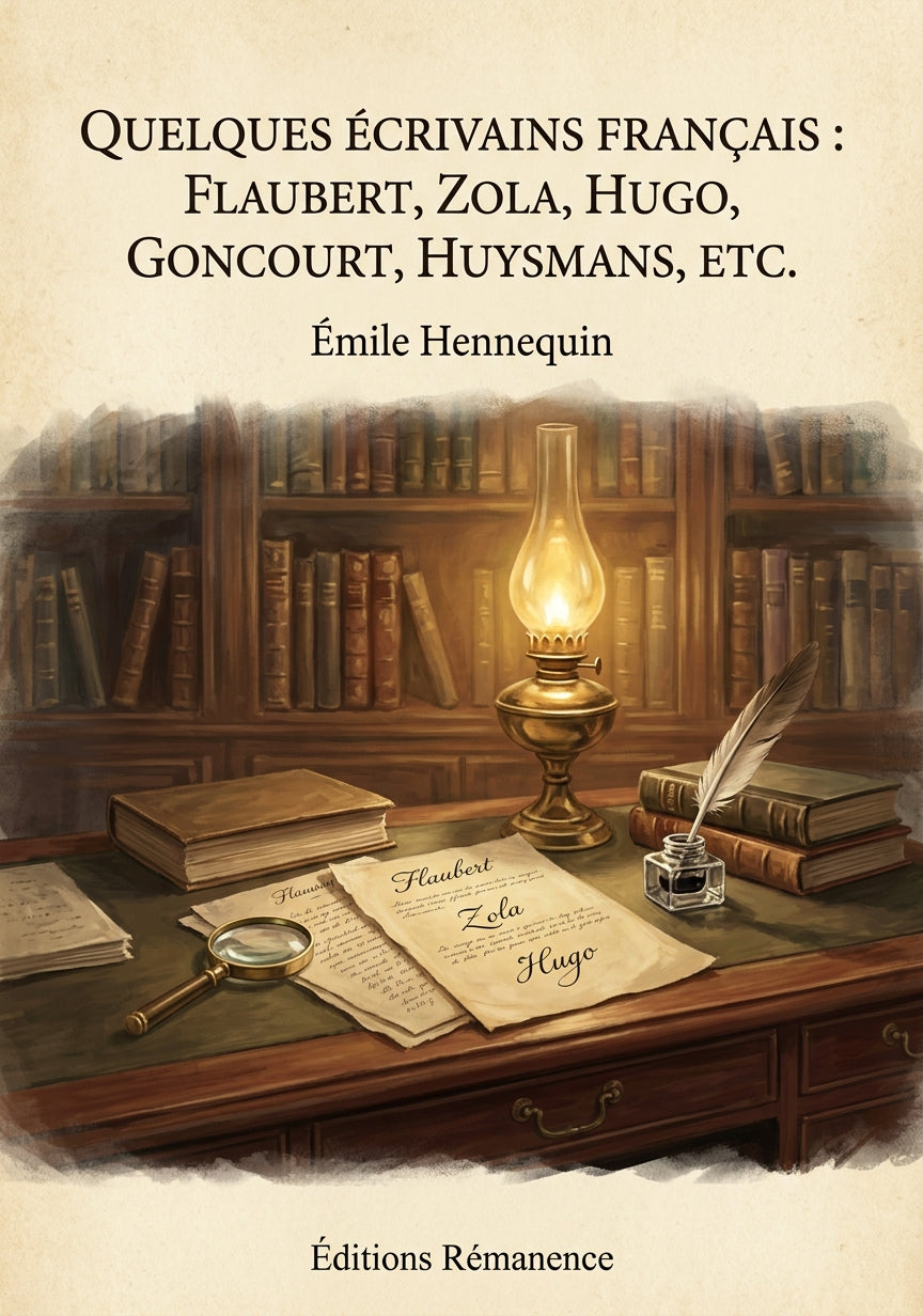 Quelques écrivains français : Flaubert, Zola, Hugo, Goncourt, Huysmans, etc. - Émile Hennequin (Couverture)