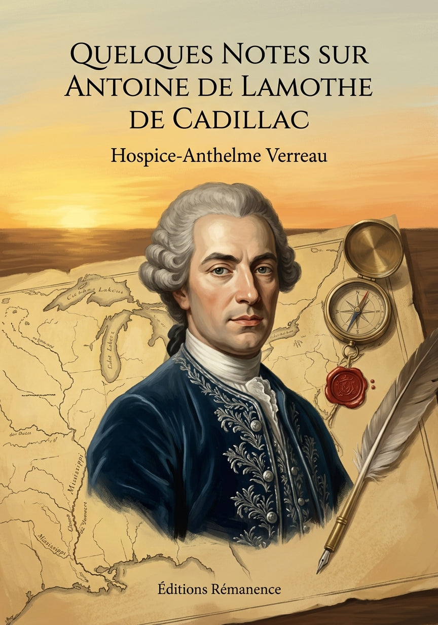 Livre Quelques notes sur Antoine de Lamothe de Cadillac par Hospice-Anthelme Verreau - Couverture - Editions Remanence