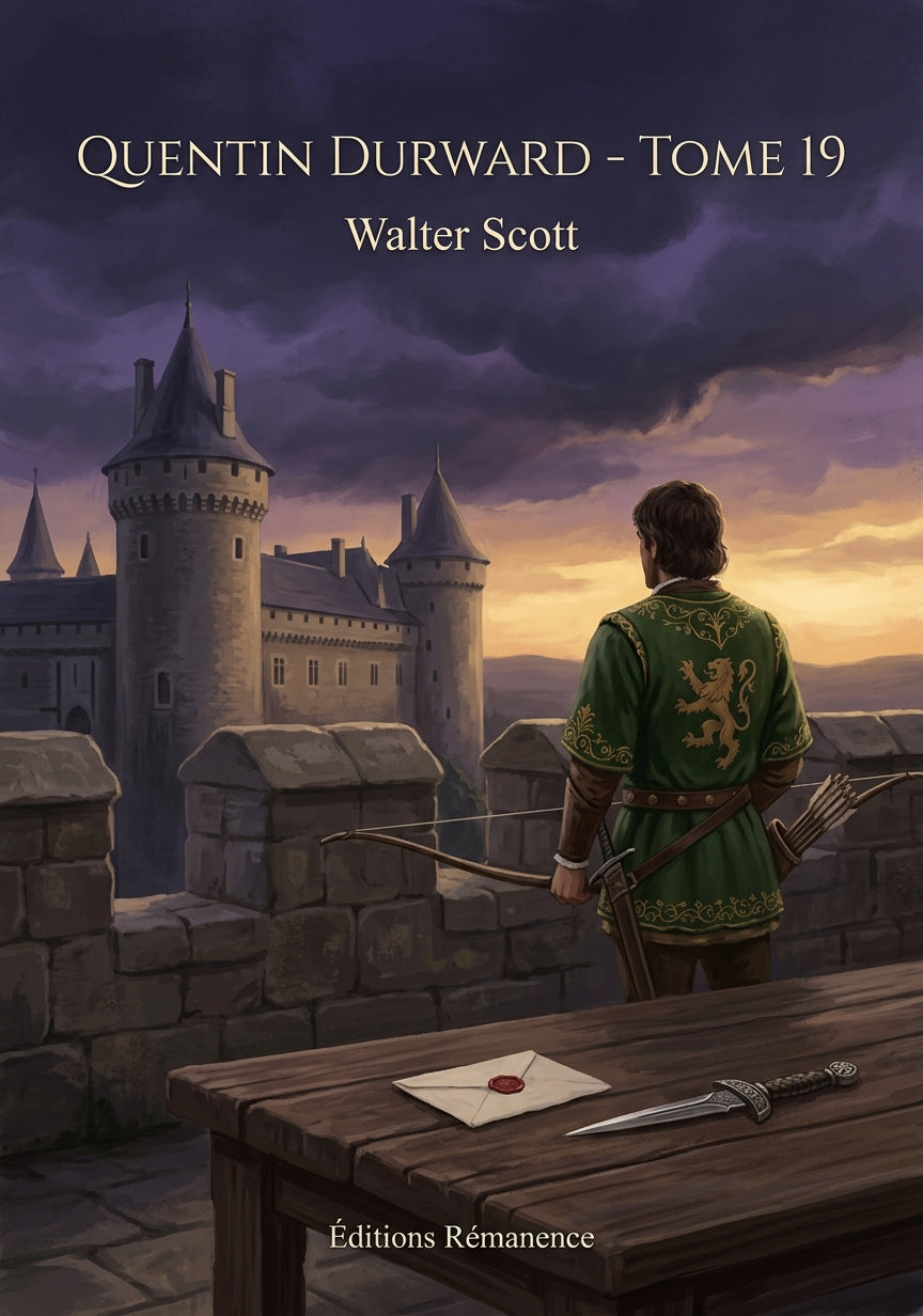 Livre Quentin Durward - Tome 19 par Walter Scott - Couverture - Editions Remanence