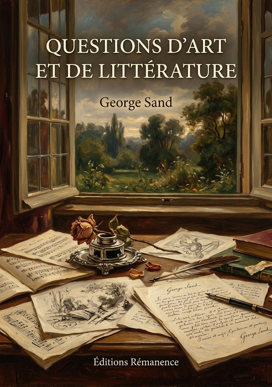 Livre Questions d’art et de littérature par George Sand - Couverture - Editions Remanence