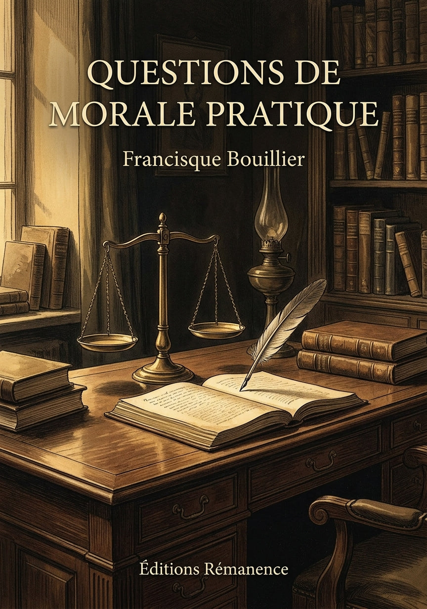 Livre Questions de morale pratique par Francisque Bouillier - Couverture - Editions Remanence