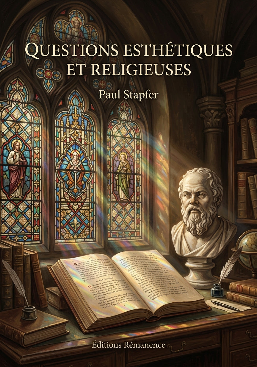 Livre Questions esthétiques et religieuses par Paul Stapfer - Couverture - Editions Remanence