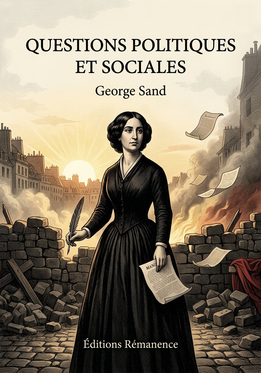 Livre Questions politiques et sociales par George Sand - Couverture - Editions Remanence