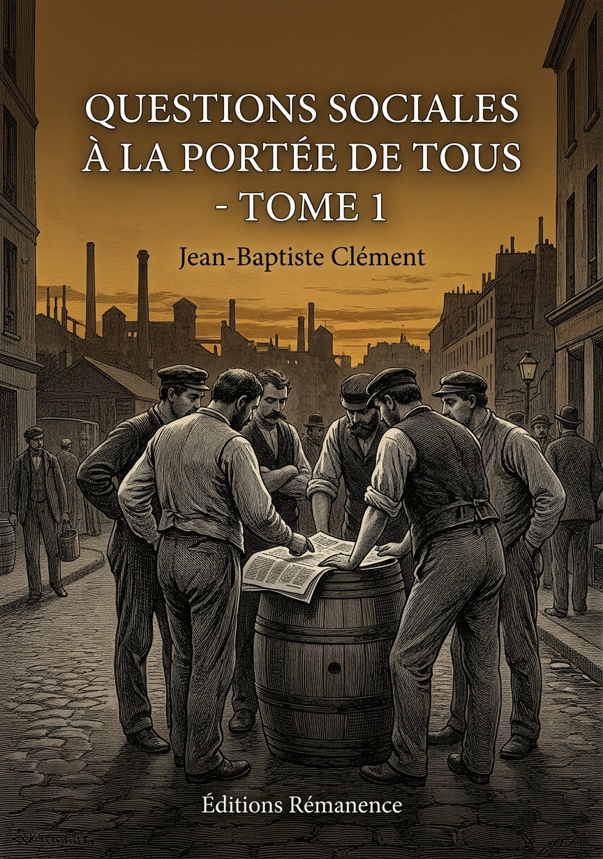 Livre Questions sociales à la portée de tous - Tome 2 par Jean-Baptiste Clément - Couverture - Editions Remanence