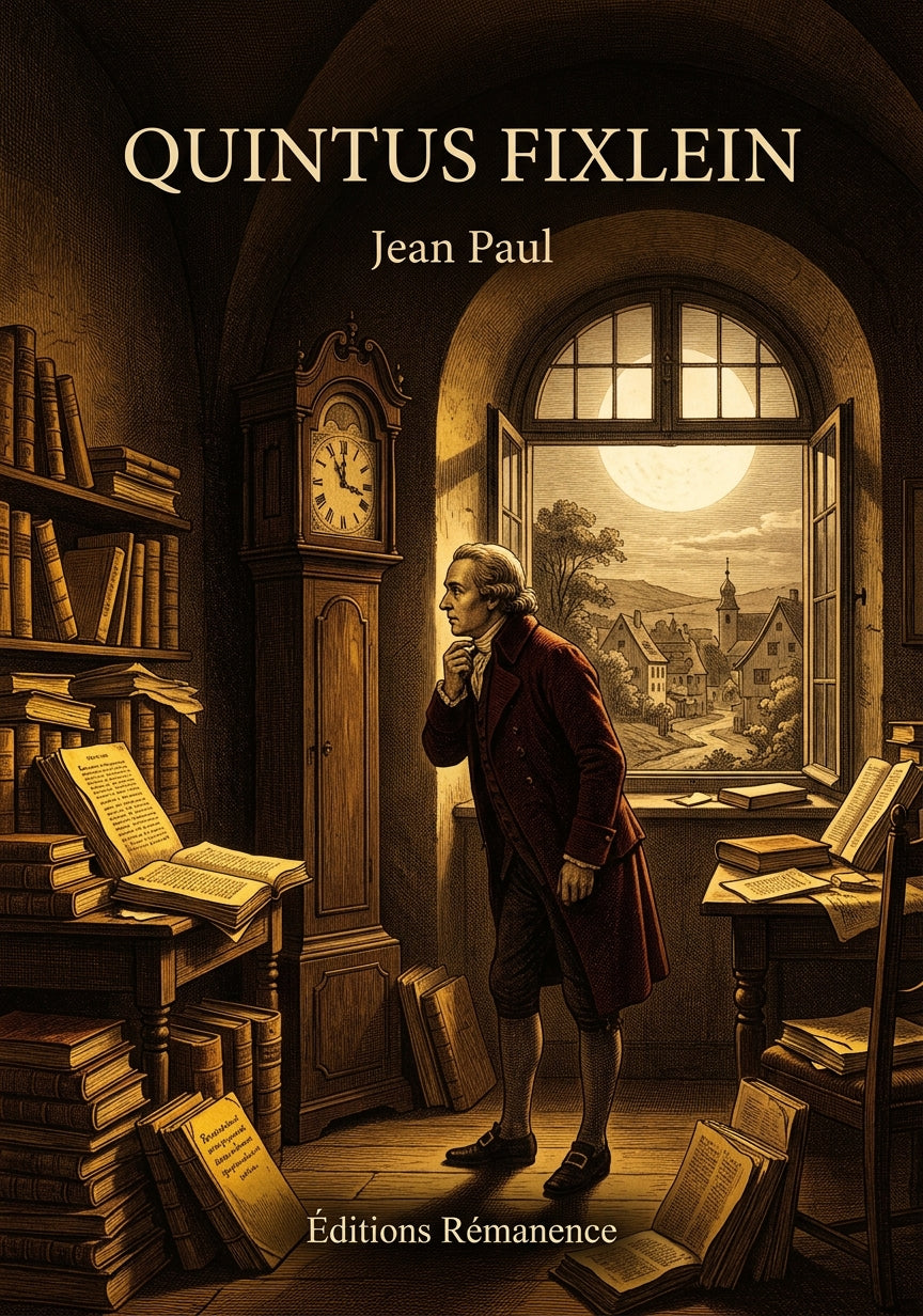 Livre Quintus Fixlein par Jean Paul - Couverture - Editions Remanence