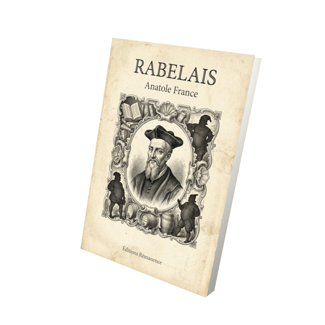 Livre Rabelais par Anatole France - Vue 3D - Editions Remanence