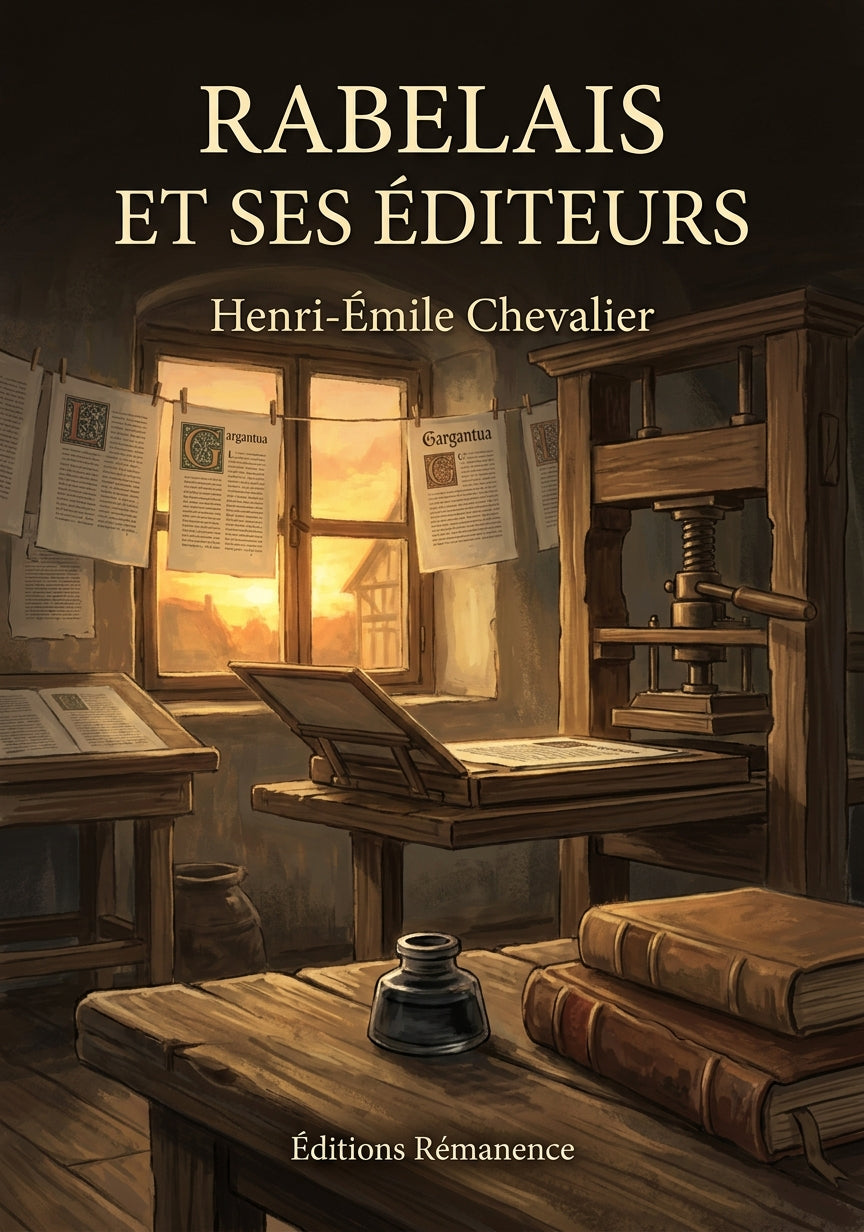 Livre Rabelais et ses éditeurs par Henri-Émile Chevalier - Couverture - Editions Remanence