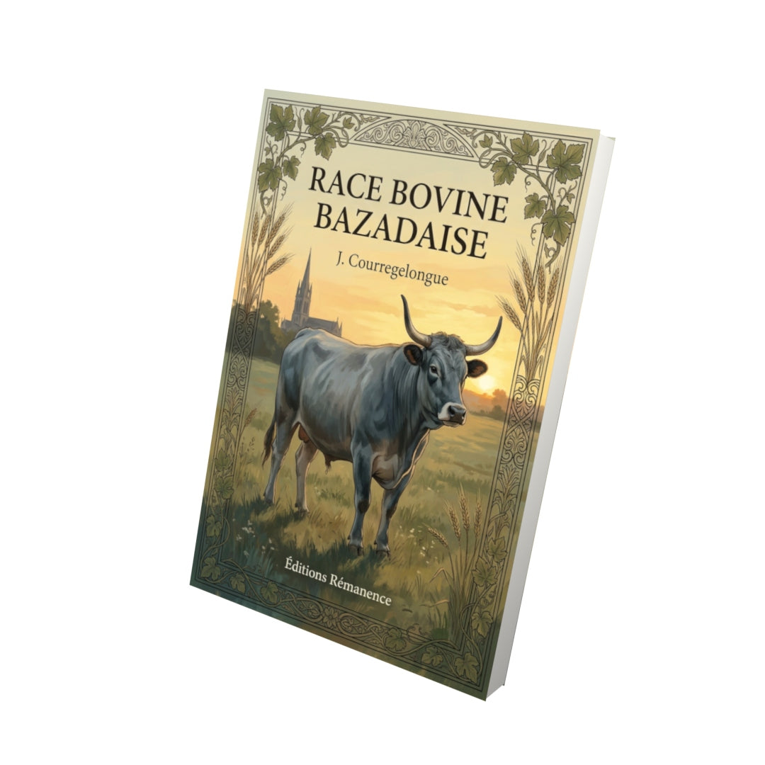 Livre Race bovine bazadaise par J. Courregelongue - Vue 3D - Editions Remanence