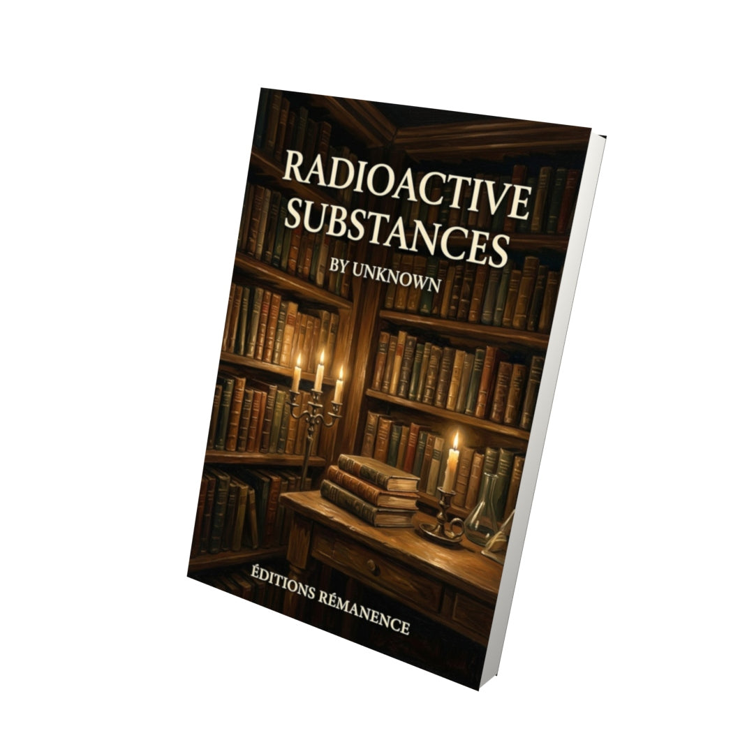Livre Radioactive Substances - Vue 3D - Editions Remanence