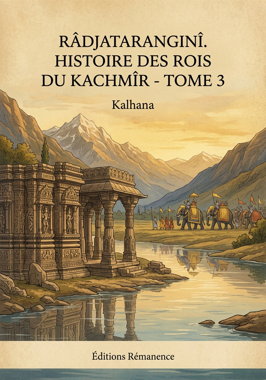 Livre Râdjataranginî. Histoire des rois du Kachmîr - Tome 3 par Kalhana - Couverture - Editions Remanence