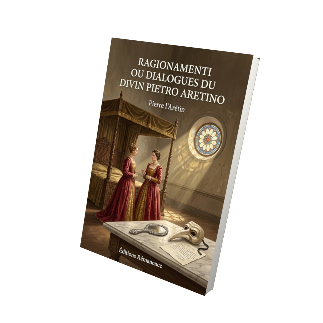 Livre Ragionamenti ou Dialogues du divin Pietro Aretino par Pierre l’Arétin - Vue 3D - Editions Remanence