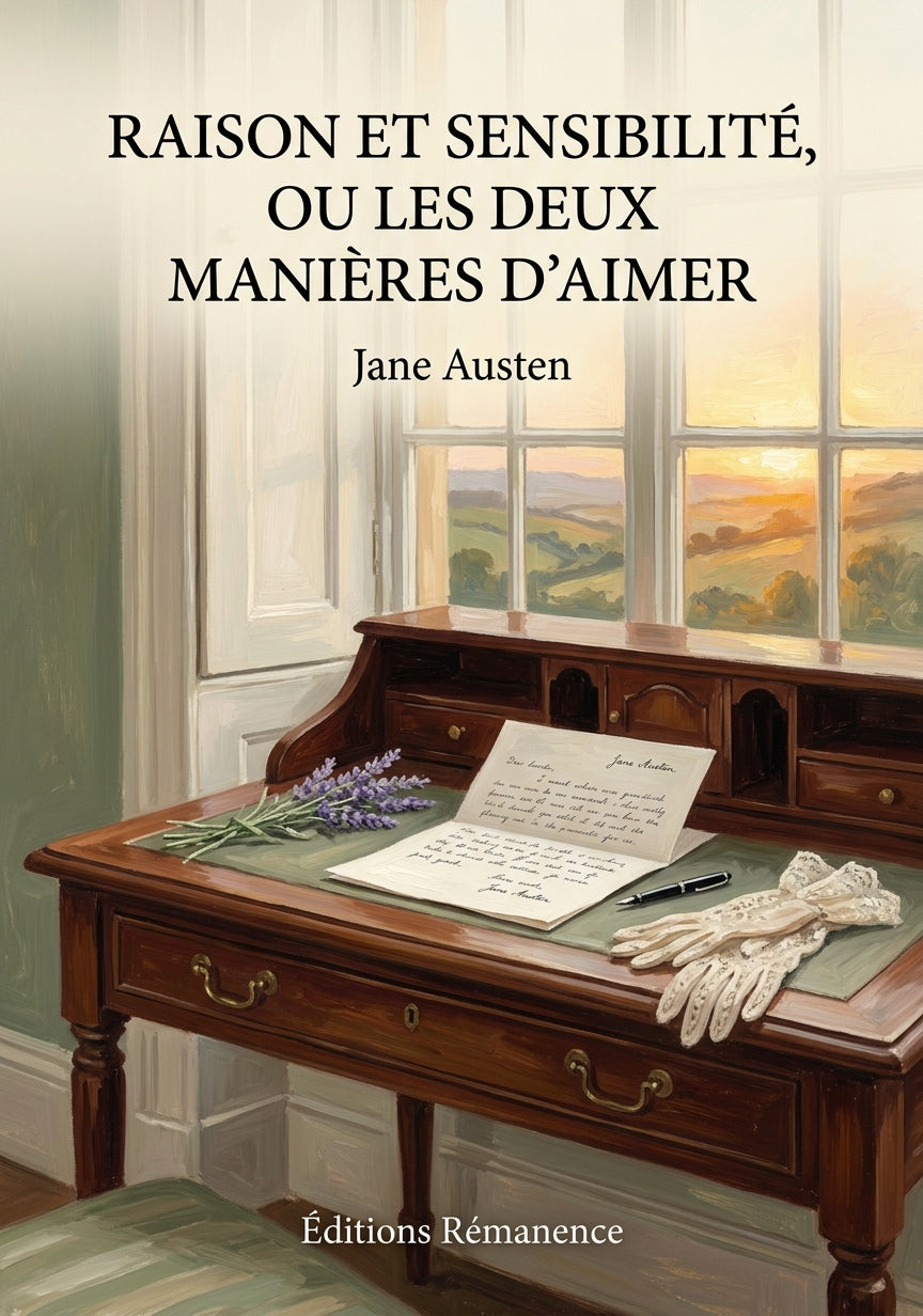 Livre Raison et Sensibilité, ou les Deux Manières d’aimer par Jane Austen - Couverture - Editions Remanence