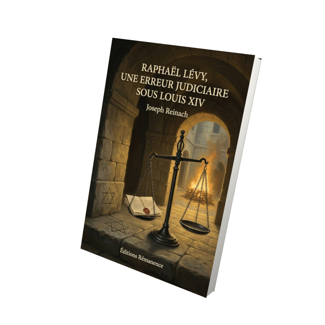 Livre Raphaël Lévy, une erreur judiciaire sous Louis XIV par Joseph Reinach - Vue 3D - Editions Remanence