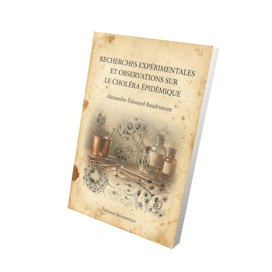 Livre Recherches expérimentales et observations sur le choléra épidémique par Alexandre-Édouard Baudrimont - Vue 3D - Editions Remanence