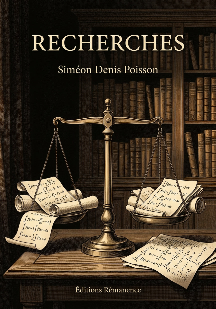 Livre Recherches par Siméon Denis Poisson - Couverture - Editions Remanence