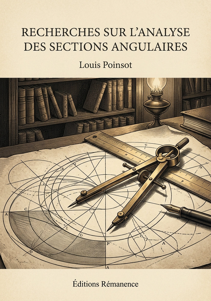 Livre Recherches sur l'analyse des sections angulaires par Louis Poinsot - Couverture - Editions Remanence
