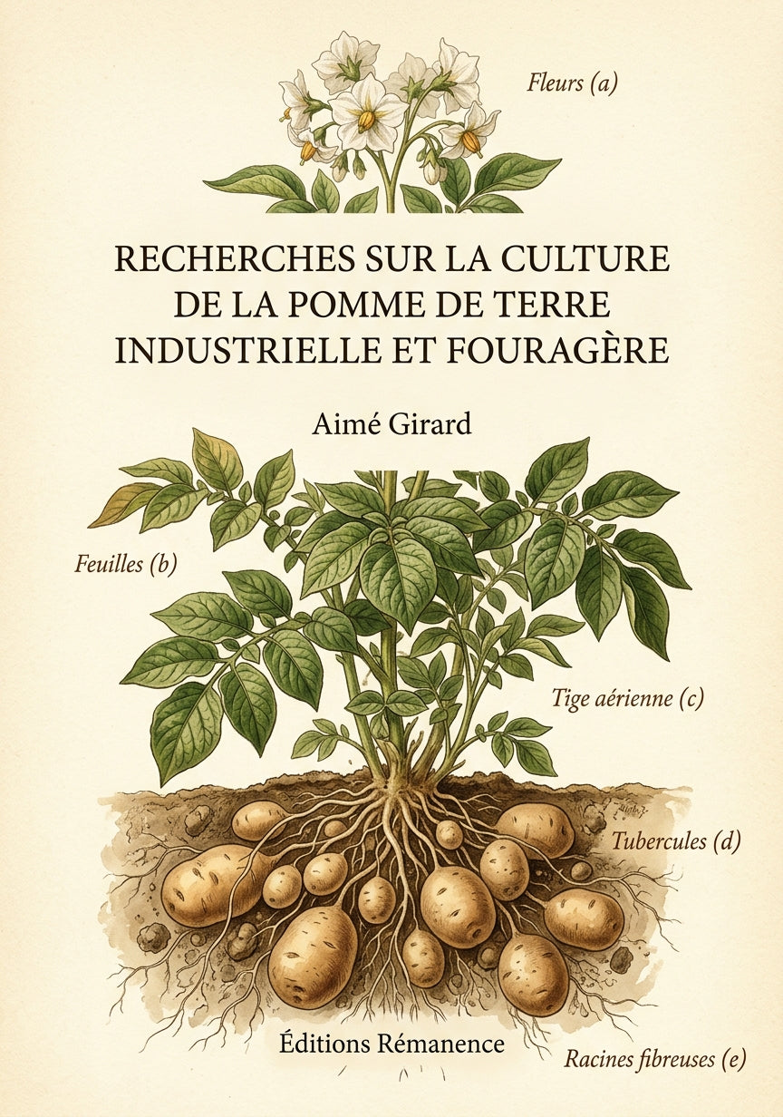 Livre Recherches sur la culture de la pomme de terre industrielle et fourragère par Aimé Girard - Couverture - Editions Remanence