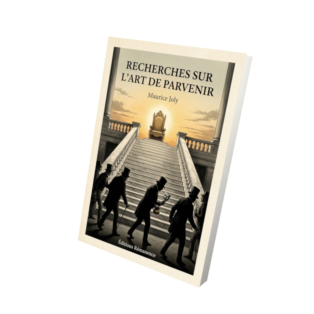 Livre Recherches sur l’Art de parvenir par Maurice Joly - Vue 3D - Editions Remanence