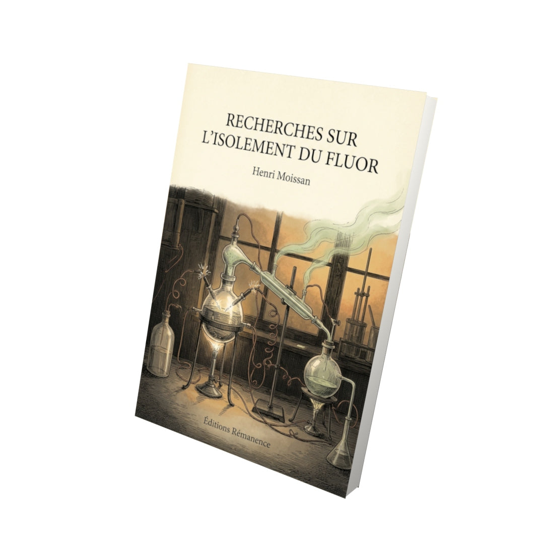 Livre Recherches sur l’isolement du fluor par Henri Moissan - Vue 3D - Editions Remanence