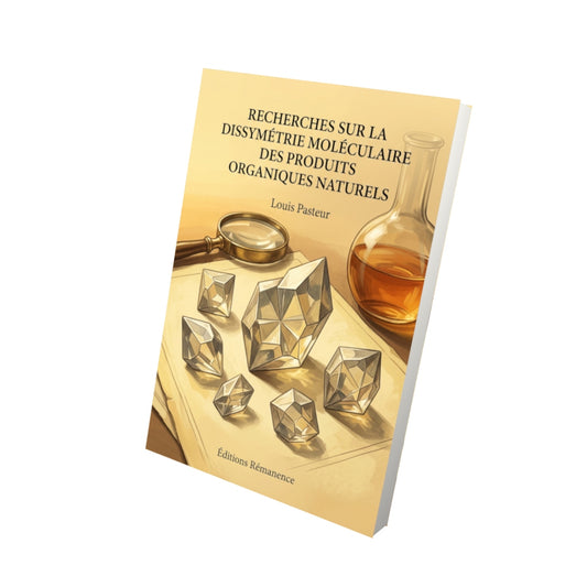 Livre Recherches surladissymétrie moléculaire desproduits organiques naturels par Louis Pasteur - Vue 3D - Editions Remanence